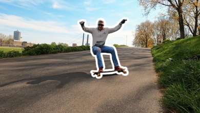 Longboard fahren lernen in Düsseldorf Oberkassel mit der OBK Crew